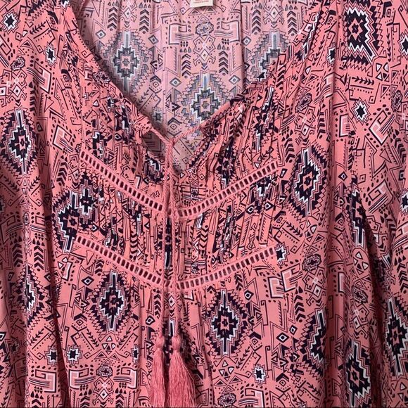 MOSSIMO Boho Geometric Top Blouse Small - Picture 3 of 9